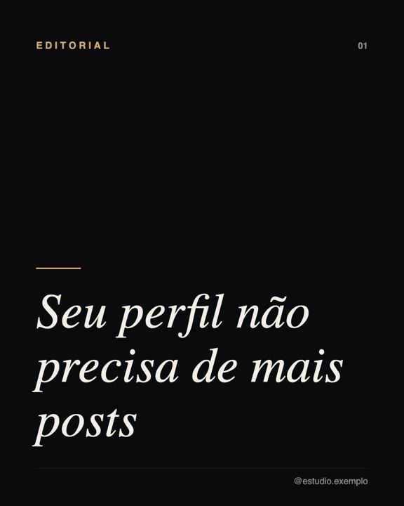 Exemplo de capa no estilo Editorial